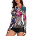 thumbnail image 2 of Gorillaz Women's Sunscreen Shirt Long Sleeve Workout Tops Crewneck Soft Comfy Tees Casual T-Shirt 2XL, 2 of 7
