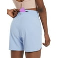 thumbnail image 2 of BALEAF Women's 5" Workout Shorts Athletic Running Shorts High Waisted with Zipper Pocket Gym Quick Dry Hiking Sports Light Blue M, 2 of 7