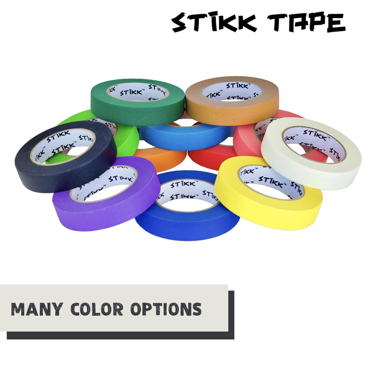 Hokoad White Masking Tape 0.2 Inch, 164 FT Painters Tape, Art Tape