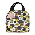 thumbnail image 1 of Easygdp Black Cow Sunflowers Bolsa Térmica Premium - Tela Oxford Impermeable, Gran Capacidad, Bolsillo Frontal, Unisex para Trabajo, Escuela, Actividades al Aire Libre y Picnics, 1 of 8