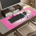 thumbnail image 5 of Extended Gaming Mouse Pad Large Mouse Pads Computer Keyboard Mouse Mat Rubber Base Stitched Edges Desk Pad Decor 35.4''''x15.7''''(Pink Butterflies), 5 of 6