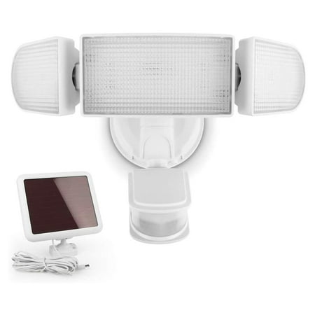 

Lutec Solar Triple-Head 1800 Lumen 180 Degree White Motion Sensing Outdoor Integrated LED Solar Flood Light