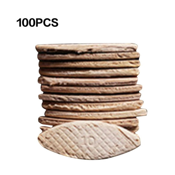 100 Pcs/sac Assiette de Biscuits de Menuiserie Joignant des Biscuits en Bois Accessoires de Woodcrafting Taille 10