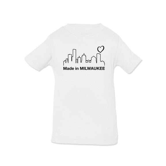 Made In Milwaukee. Landscape T-Shirt Infant -Smartprints Designs, 18 Months