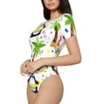 thumbnail image 3 of Picia Penguins On The Beach Womens One Piece Swimsuits Modest Tummy Control Bathing Suits Lace Up Slimming Swim Suit-X-Large, 3 of 9