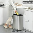 thumbnail image 7 of Kitchen Trash Can With Lid For Office Bedroom Step Trash Bin 13 Gallon/50 Liter, 7 of 7