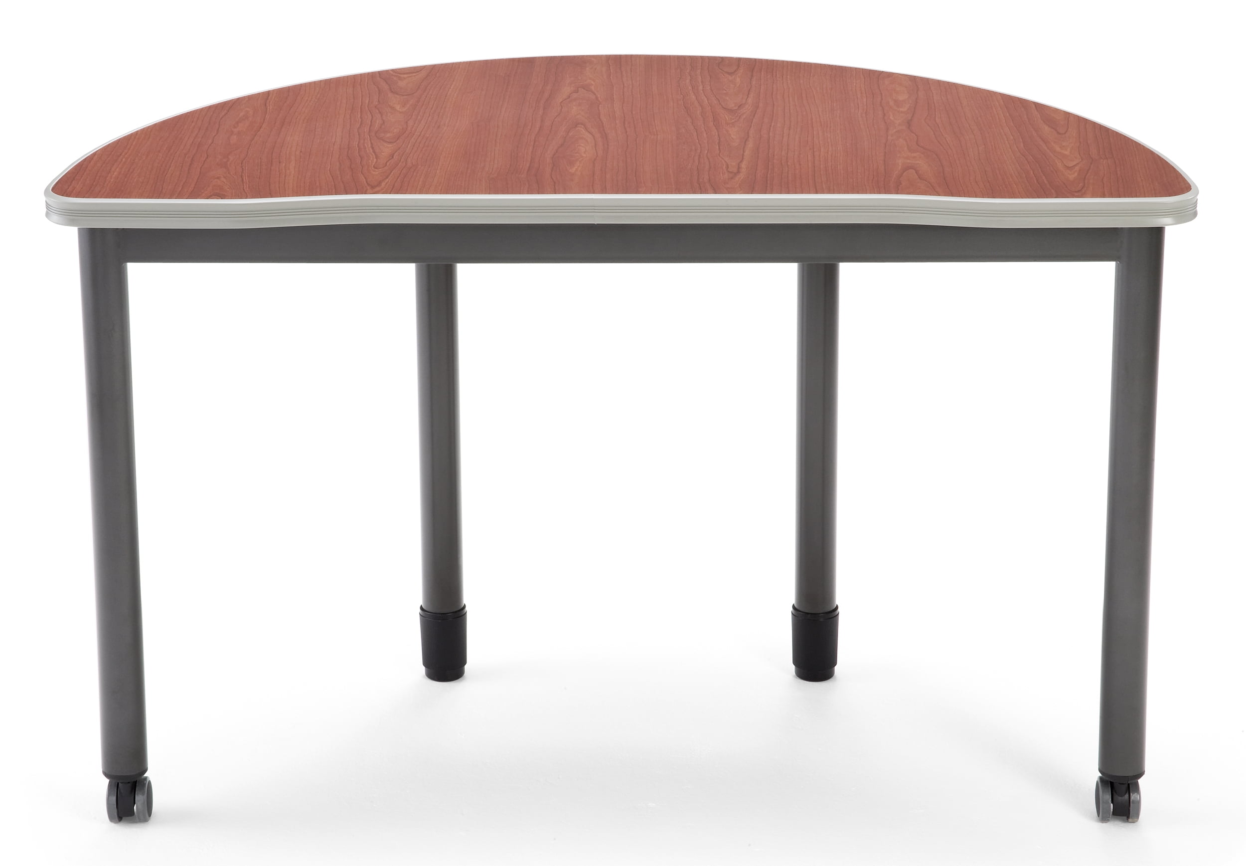 66180 Chy Office Furniture 24 Inch X 48 Mesa Series Laminate Top Wire Management Cutout Cherry Half Round Table Desk