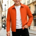 thumbnail image 7 of Mooqilaa Boys Lightweight Jackets, Zip up Stand-up Collar Outdoor Long Sleeve Kids Windbreaker Orange Size 16-17 T, 7 of 7