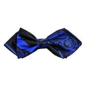 Blue and Black Silk Bow Tie by Paul Malone