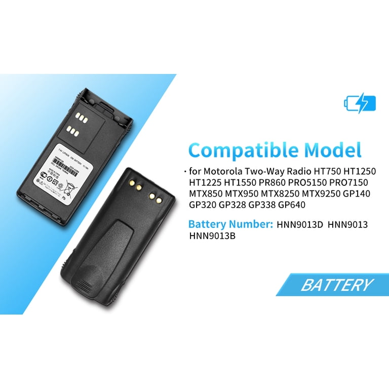 Batería Recambio Para Walkie Talkies Midland GXT800VP4, GXT850, GXT900 Y Muchos Más - 6V 700mAh Ni-MH