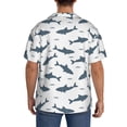 thumbnail image 3 of Fotbe Cute Shark Camisa Estampada de Manga Corta para Hombre, Casual de Verano, Estilo Playero, Sin Arrugas-Large, 3 of 5