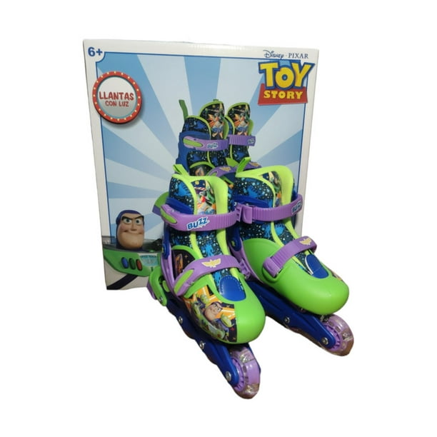 Patines en Linea The Baby Shop linea, ajustables, acolchados y Toy Story Buzz Azul Lila