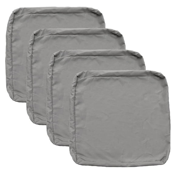 Patio Cushion Covers, Outdoor Cushion 25x27x5 Grey 4 Pack-Covers Only