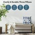 thumbnail image 2 of Americanflat 16"x16" Blue Diamond Pattern Design Throw Pillow with Premium Polyester, 2 of 8