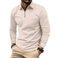 thumbnail image 2 of MYG Hauts à Rayures pour Hommes Manches Longues Zip Col en V Pull Sport Muscle Entraînement Physique Blouse, 2 of 8