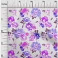 thumbnail image 2 of oneOone Polyester Spandex Purple Fabric Floral Craft Projects Decor Fabric Printed By The Yard 56 Inch Wide, 2 of 4