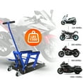 thumbnail image 3 of Jopath Hydraulic Motorcycle Lift Jack, 1500 lb Capacity Steel ATV Lifts Stand Hoist with Wheels and Handle for ATV Scissor Lift Jack Portable Motorcycle Lift Table with 4 Casters blue, 3 of 8