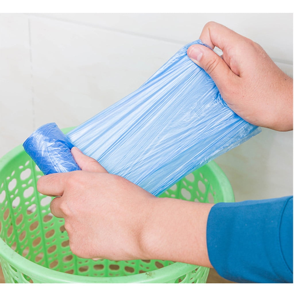 3 Gallon Small Trash Bags , 5 Rolls/100 Counts Garbage Bags for Office, Bathroom Wastebasket Waste Bin Colorful Portable Rubbish Bags(45*50CM)