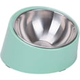 thumbnail image 1 of Cuenco inclinado para perros y gatos con inclinación de 15°, cuenco para Bulldog, antideslizante y a prueba de derrames, fácil de alcanzar, color verde claro, 1 of 5