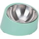 thumbnail image 1 of Cuenco inclinado de 15° para perros y gatos, ángulo inclinado, cuenco Bulldog, antideslizante, a prueba de derrames, fácil de alcanzar, 3 tazas, color verde claro, 1 of 5