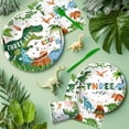thumbnail image 5 of Dinosaur 3rd Birthday Party Supplies Decorations, Dino Theme Three Rex Birthday Decorations, Paper Plates, Cups, Napkins, Tablecloth, Disposable Cutlery, Swirls, Banner, Serves 24, 5 of 7