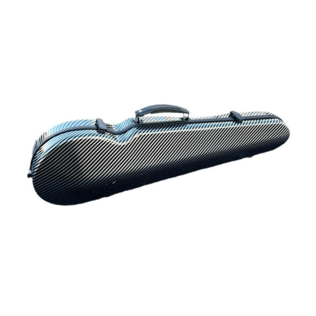 MERIGLARE 4/4 Violin Case Violin Travel Case with Hygrometer with Straps Hard Shell for Travel Show Stage String Instrument Accessories Black carbon pattern