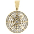 thumbnail image 4 of 10K Yellow Gold Baguette Diamond Men's Money Crown & Dollar Sign Pendant 1.46 CT, 4 of 6