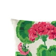 thumbnail image 4 of Jordan Manufacturing 12" x 19" Geranium Multicolor Floral Rectangular Outdoor Lumbar Throw Pillow (2 Pack), 4 of 8