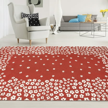 Impressions Printed Wildflower Cotton Indoor Area Rug