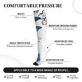 thumbnail image 3 of Lsque Blue Flying Butterflies Pattern Sport Compression Socks for Men & Women 15-20 mmHg Knee High Nurse Pregnant Running Medical and Travel Athletic, 3 of 6
