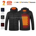 thumbnail image 3 of Nueva chaqueta calefactable 21, abrigo de moda para hombre y mujer, ropa con calefacción eléctrica inteligente, ropa térmica abrigada, chaqueta de caza calefactable para invierno, 3 of 5