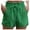 Green, variant on Women's Summer Shorts Solid Color Thin Hollow Tight Waist Baggy Dressy Casual Womens Jorts with Pockets S-2XL