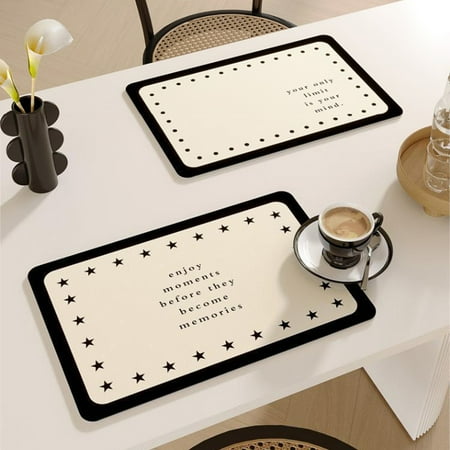 

Riguas Kitchen Countertop Drying Mat Rectangle Super Absorbent Anti-slip Foldable Quick Drying Wear Resistant Multi-functional Dish Bowl Plate Dinnerware Placemat Coffee Maker Pad