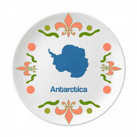 

Blue Antarctica Illustration Map Pattern Flower Ceramics Plate Tableware Dinner Dish