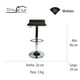 thumbnail image 5 of Taburetes de bar (2 unidades, altura regulable, de piel sintética, barra giratoria, mesa de cocina, altura de bar, taburetes, sillas de comedor, 2 unidades) Color Negro Stay Elit Taburetes minimalistas, 5 of 6