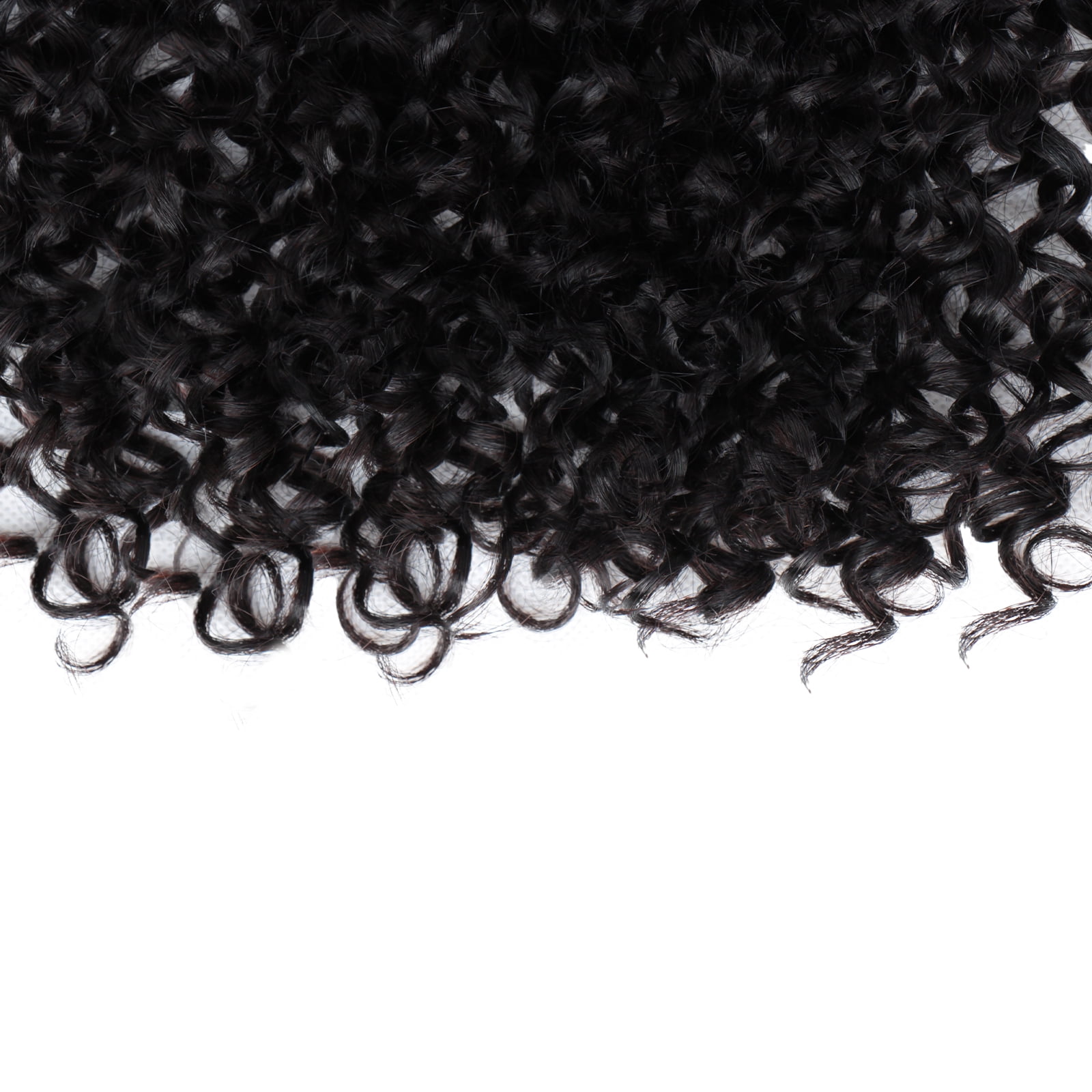 100% Human Hair Wig Water Wave 18" Natural Black Hair Heat Resistant Bleachable