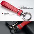thumbnail image 3 of Leather Keychain for Women Men Car Key Ring Strap Holder Simple Stylish, 3 of 6