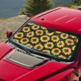 thumbnail image 3 of KUIFORTI Sunflower Car Windshield Sunshade, Car Shades for Front Windows Fun Sunshade, Reflective Polyester Blocks Heat and Sun, Foldable Sun Shield That Keeps Your Vehicle Cool, 3 of 5