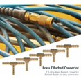 thumbnail image 5 of Conector en T de latón, 5 piezas de accesorios de tubería en T para manguera de aire/agua/aceite/gas, junta de tubería de latón(6 mm),, 5 of 5