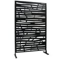 thumbnail image 3 of Freestanding Metal Privacy Screen 76"H×48"W – Outdoor & Indoor Room Divider for Deck, Balcony, Patio & Garden – Durable Privacy Solution, 3 of 9