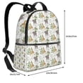 thumbnail image 4 of Lsque Jungle Animal Pattern Backpack – School Travel Canvas Daypack with Ergonomic Padded Straps, Multiple Compartments & Leather Handle, 4 of 5