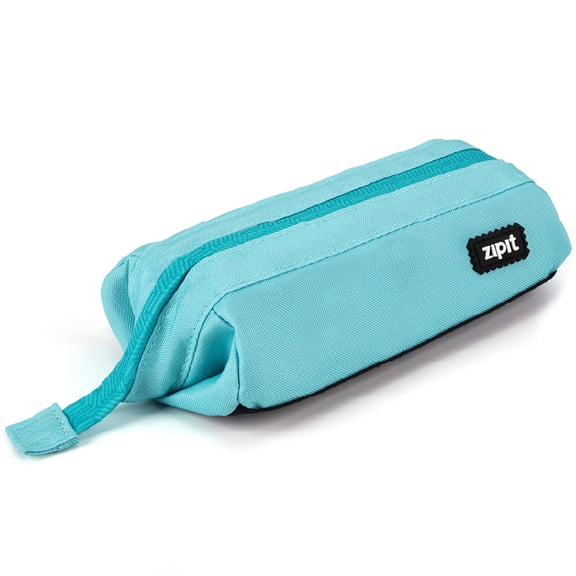 ZIPIT: Lenny Pencil Case - Light Teal - Large Storage Capacity Zipper Pouch, Makeup-Stationery Bag, School-Travel, Washable Polyester, Kid-Teen-Adult