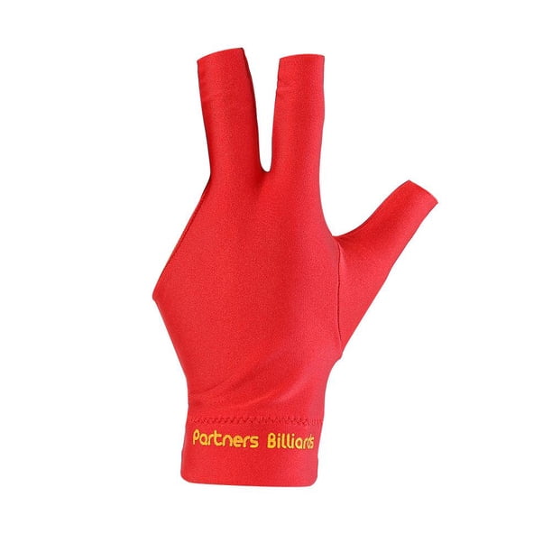 Guante de billar de tres dedos Guante de billar de mano izquierda Tamaño libre (Rojo) Tmvgtek Otros Deportes y Recreación
