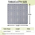 thumbnail image 2 of Blue Traditional Floral and Vine Pattern Square Fitted Tablecloth with Elastic Edge,Square Table Cover,Washable Elastic Table Cover for Home Kitchen Party Decor 36"x36", 2 of 6