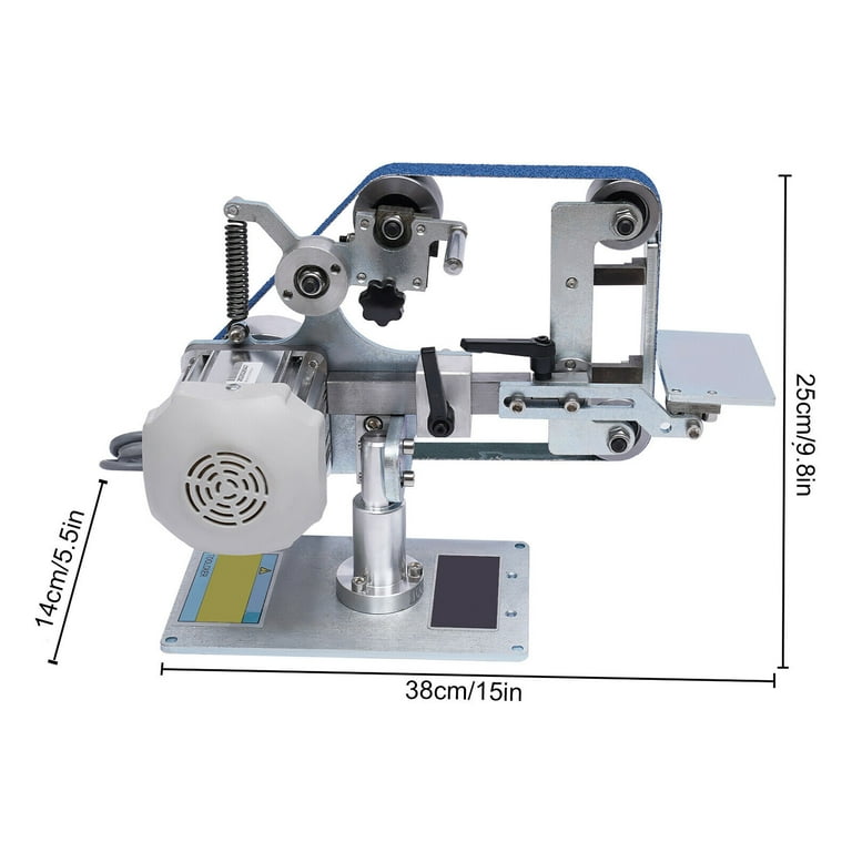 110V 1x30 inch Belt Sander Bench Grinder Knife Sharpener with Large Table Polishing Sander Fixed Angle Grinder Tool 550W