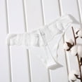 thumbnail image 2 of Bigersell Womens Lace Underwear Clearance Women's Panties Tangas Panty Style P-483 Spandex Thong Panties Ladies Thong Briefs High Waist Women's Panties White L, 2 of 2