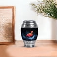 thumbnail image 7 of JAGASY Pink Flamingo Memorial Urn for Ashes Adult Male, Black Keepsake Small Urns for Human Ashes, Water & Leaf Decorative Urns for Mother, Cremation Urn for Father, (3 Inch), 7 of 7
