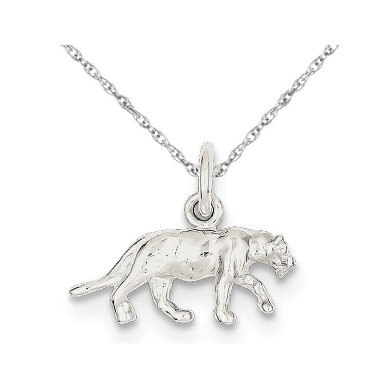 Panther Charm Pendant Necklace from Sterling Silver with Chain