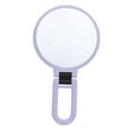 thumbnail image 2 of Double Sided Magnification Hand Held Makeup Mirror with Stand  Folding Compact Mirror -   2X Magnifying, 2 of 6