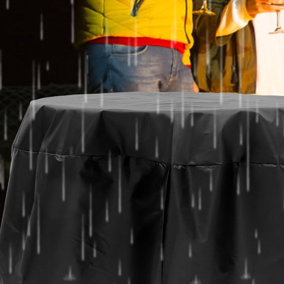 OUNONA Weatherproof Black Bbq Grill Cover Waterproof Heavy Duty Material